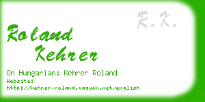 roland kehrer business card